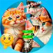 Round Jigsaw Puzzle Collect Pictures with Cute Kittens